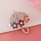 Flower Umbrella Brooch